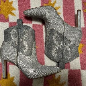 Gianni Bini Rhinestone Western Booties